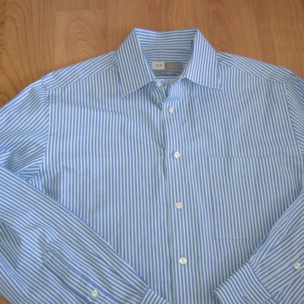 Joseph Abboud green and blue slim fit dress shirt - size 15 32/32